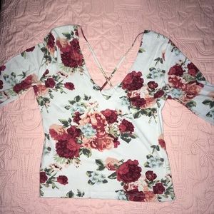 A short short with a open back and short sleeves